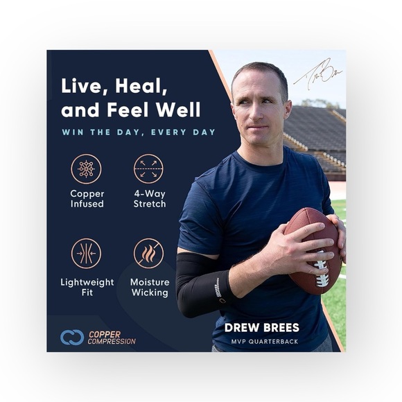 new Copper Compression ✪ Right Hand Wrist Brace ✪ Black ✪ Small Med ✪ Heal Pain - Picture 3 of 16